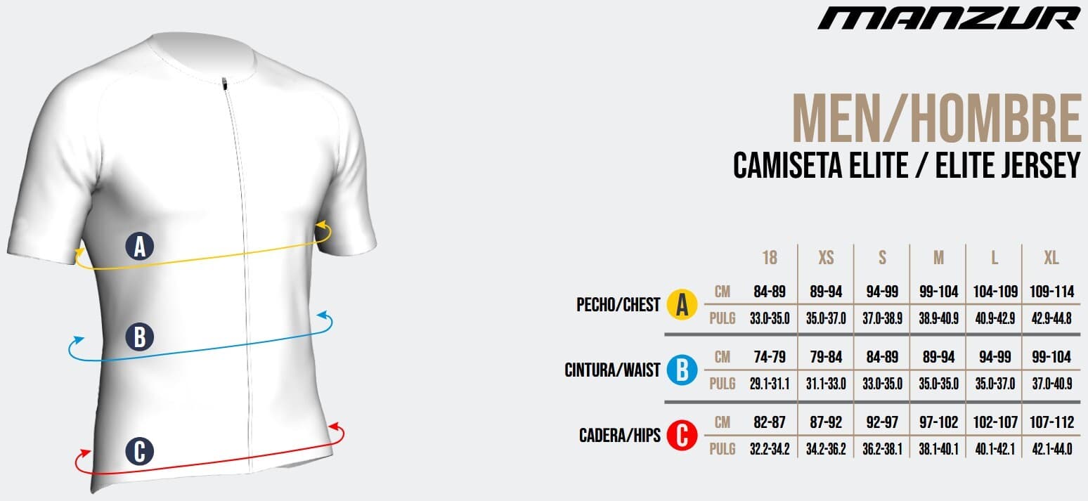 Guía de tallas - Hombre
